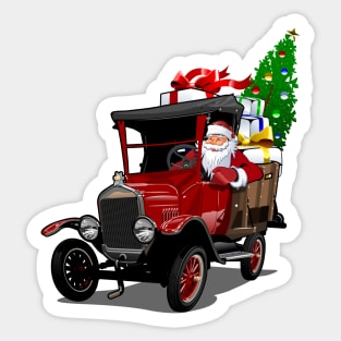 Cartoon christmas truck Sticker